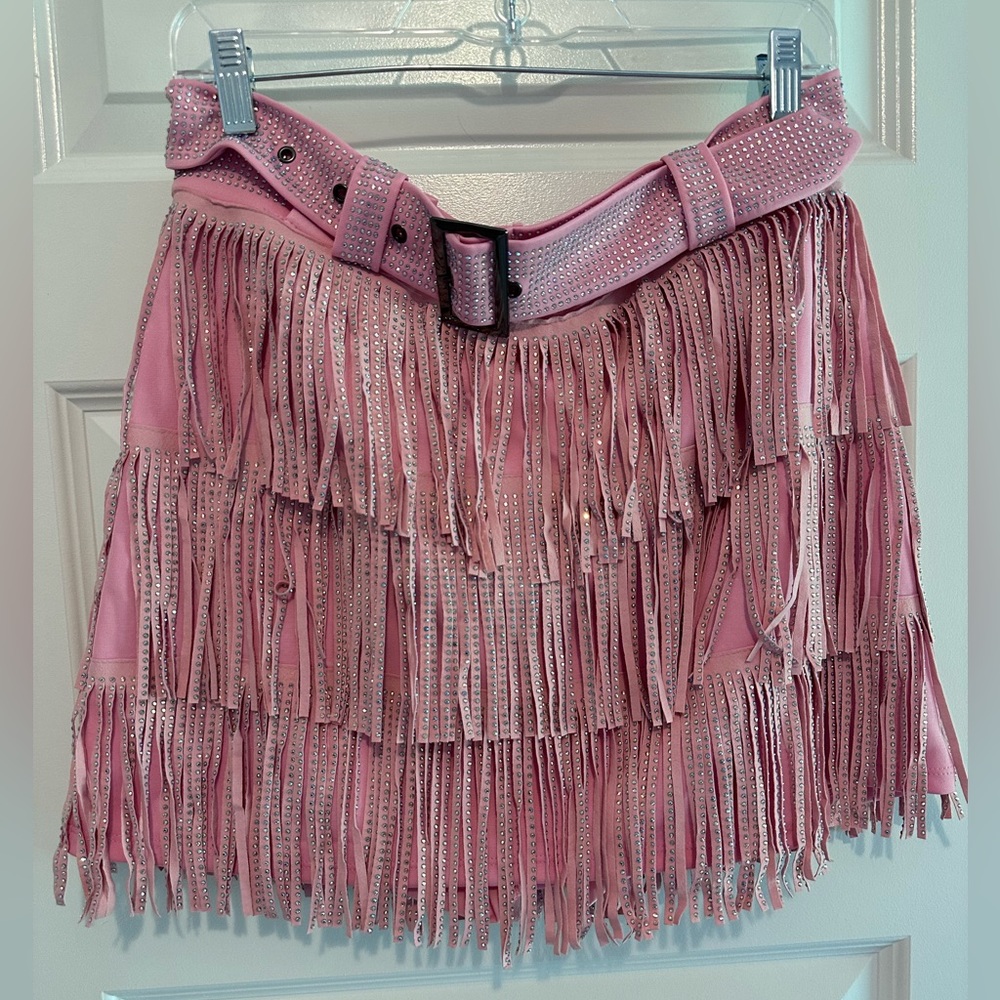Pink sparkly fringe skort. Worn once, excellent condition.